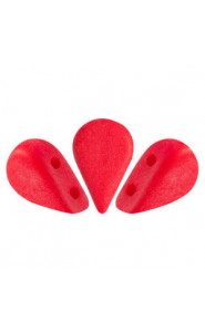 Les perles par Puca® Amos beads Opaque coral red mat 93200/84100